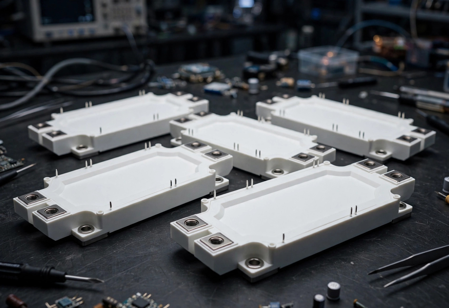 SiC power modules in a power electronics laboratory